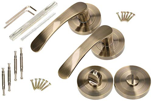 KOTARBAU® Drückergarnitur Türklinke Patina WC–Garnitur Universal