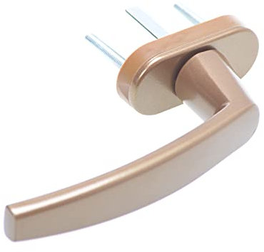 Maniglia per finestra in alluminio dorato