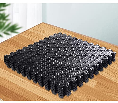 Lot de 16 Tapis d'exercice en Mousse, 30 x 30 cm, Dalles emboîtables en Mousse EVA, antidérapant et Absorbant Les Chocs, pour la Maison, la Salle de Sport, Les entraînements