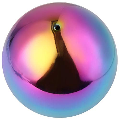 Yardwe 2stücke Edelstahl Rundball Hochglanzpolierte Bunte Metallkugel Für Garten Und Haushaltsdekoration Vielseitige Dekoaccessoires Für Jeden Anlass