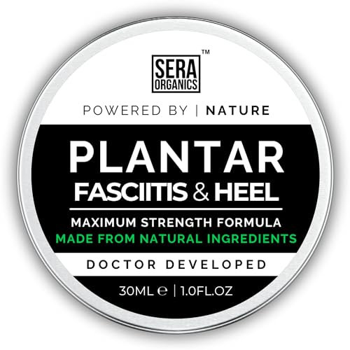 Plantar Fasciitis Relief & Heel Treatment | Maximum Strength Soothing Cream for Feet & Heel All-Natural Formula, Effective Soothing Plantar Fasciitis Relief - Made In the UK (30g) By Sera Organics