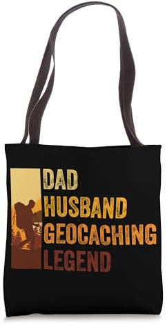 Geocaching Treasure Father Men Funny Camping Trip Hiking Tote Bag
