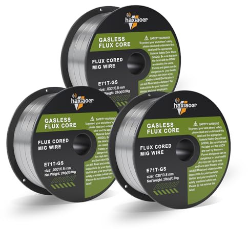 haxiaoer Filo Animato per Saldatura MIG Senza Gas Flux 0,8mm 3kg per Saldatrice No Gas, Cavo Universale per Saldatura MIG MAG, E71T-GS, D100