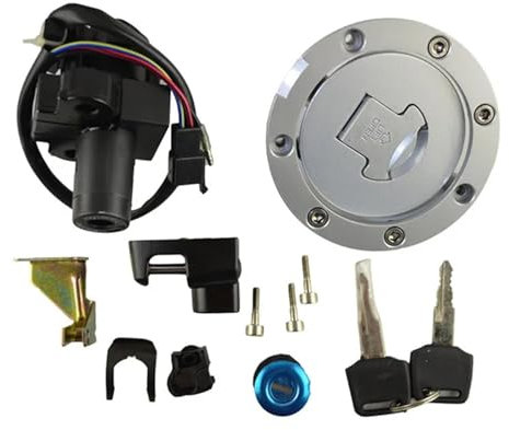 Motorrad Zündschloss Für CB400 CB400SF CB-1 VFR400 CB750 CB900 Motorrad Zündschloss Kraftstoff Tankdeckel Abdeckung Sitz Griff Schlösser Enthalten Schlüssel Motorrad Zündschalter