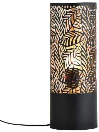 Skandinavische Tischlampe Verdure klein aus Metall in Schwarz 34 cm