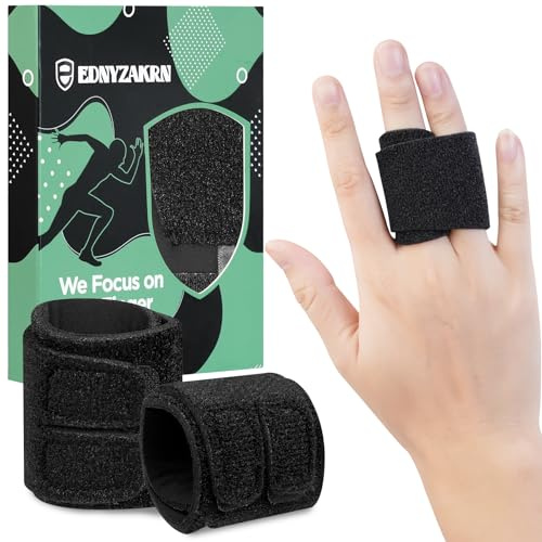 EDNYZAKRN 2 Stück Fingerschienen, Fingerhülse | Fingerschutz für Arthritis, Fingerstütze für Sport, Basketball, Tennis, Volleyball