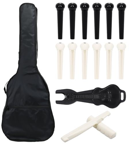 ZBHDEYG 1 custodia per chitarra da viaggio, 15 accessori per chitarra, custodia acustica, custodia per chitarra, custodia impermeabile, Nero , taglia unica, moderno