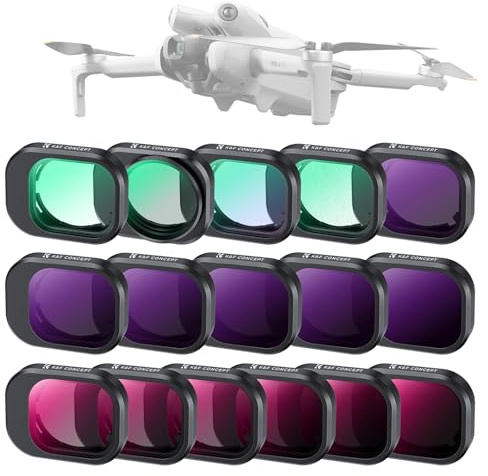 K&F CONCEPT 16-pack Filter Kit for DJI MINI 4 PRO, UV+ LPR+ CPL+ Snow Mist 1/4+ ND32/PL+ ND16/PL+ ND8/PL+ ND64/PL+ ND128/PL+ ND256/PL+ ND16+ ND32+ ND64+ ND128+ ND256+ ND1000 | UV CPL Black Diffusion 1/4 LPR ND8/PL ND16/PL ND32/PL ND64/PL ND128/PL ND256/PL ND16 ND32 ND64 ND128 ND256 ND1000 - FD031