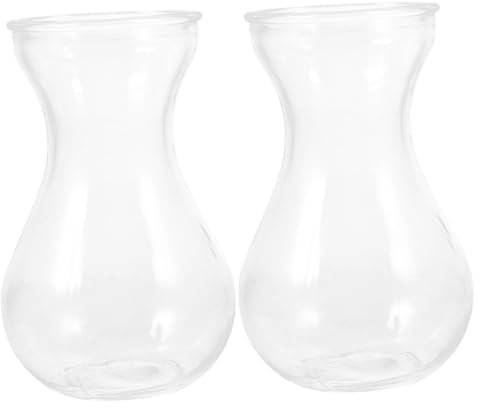 CORHAD 2stücke Blumenvase Für Hydroponische Pflanzen Im Schlichten Stil Transparente Vase Als Dekoration Für Balkon Garten Und Tisch