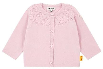 Steiff Strickjacke EU Größe 80 ballerina, Strick-Jacke, Kinderjacke mit Knopfleiste für leichtes Anziehen, warme und bequeme Strickjacke, waschmaschinenfest