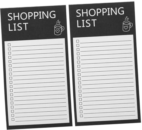 JOINPAYA 2 Stück Magnetischer Notizblock für Kühlschrank, Papier | Einkaufs und To Do Listen, Wiederverwendbare Nutzung, Einzigartiges Design für Küche und Ordnung