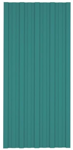 ShGaxin Dachpaneele 36 STK Trapezblech Dachplatten, Wellblechplatten Für Dach, Dachblech, Dachschindeln Für Gartenhaus, Verzinkter Stahl Grün 100x45 cm