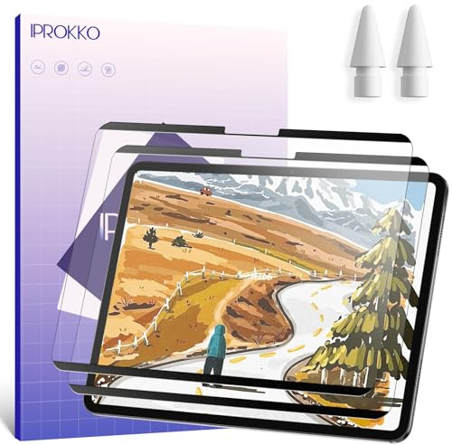 IPROKKO [2 unidades de lámina magnética compatible con iPad Air 13 pulgadas M2, iPad Air 2024 Mate Protector de pantalla de papel protector de pantalla de papel Película antideslumbrante Protector de