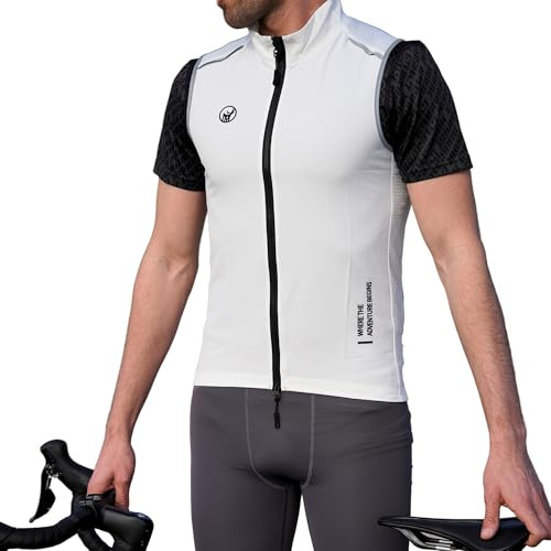IMPALAPRO Chaleco Cortavientos Ciclismo Hombre y Mujer Ultraligero, Transpirable y Resistente - Protección Contra el Viento y la Lluvia