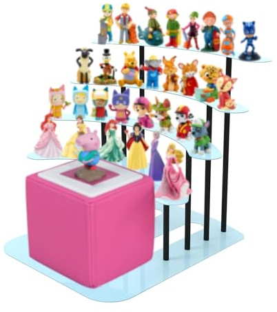 JYiuog Regal für Tonie, Metall Display ständer für Toniebox，Aufbewahrungsregal für 30–40 Figuren , kinderzimmer deko, Geschenke für Kinder(Blau)