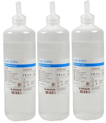 3 flaconi soluzione fisiologica NaCl 0,9% 500 ml sodiocloruro sodio cloruro