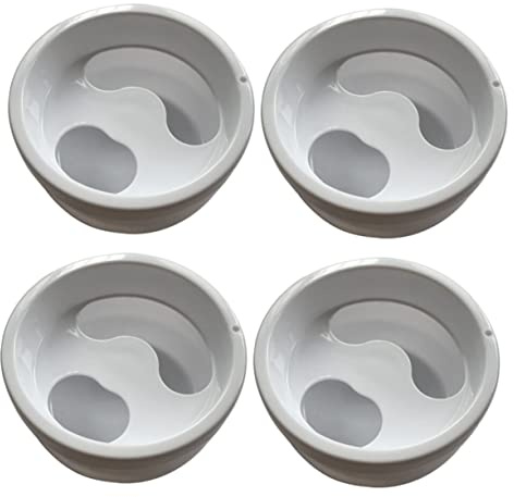 OSOLADY Cuencos para Manicura 4 Piezas Cuencos de Remojo para Cuidado de Manos Tamaño Estándar Plástico Resistente Uso Profesional Salón de Uñas Accesorio para Retirar Color Aleatorio