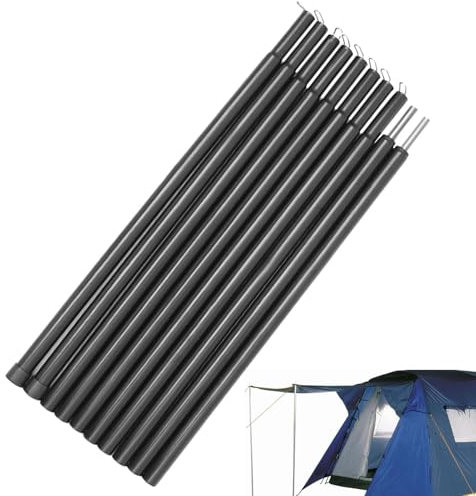 Bollisate Trail Tent Tarp Poles, Adjustable Telescoping Support Poles, Upgrade Thickened Camping Tarp Pole, Folding from DualSize Tent Accessory for Canopy Porch Awning Sun Sails