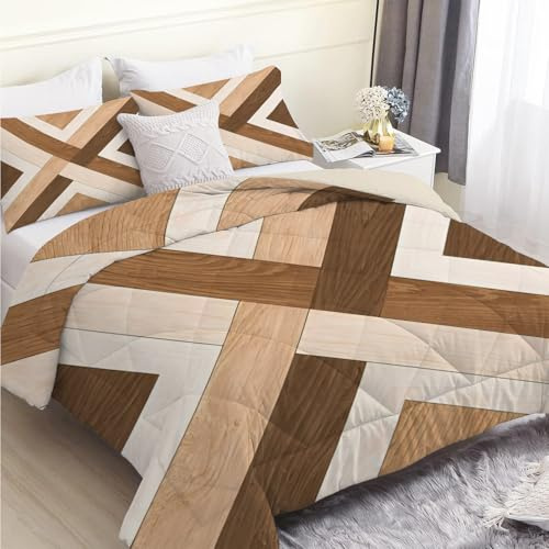 SYHIEGO Boho Bettdecke 135x200 cm, 4-Jahreszeiten Steppdecke, Waschbare Ganzjahresdecke ohne Bezug, Ethnisch Muster Weiche Schlafdecke, Einzelbettdecke, Beige -Ee41