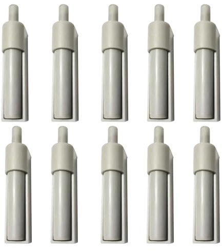 10 Pcs Softclose Door Dampers, Closer Buffers with Screws, Quiet Close Damper Buffer, Removable Door Dampers Soft Close, Grey Cabinet Damper for Retrofitting Furniture Doors