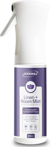 Lucemill Linen & Room Mist (300ml) – Lavender Pillow Spray & Sleep Mist – Calming Scent for Bedding & Fabrics