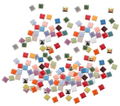 HOMSFOU Carreaux Céramique Tesselles Colorées DIY pour Projets Artisanat Décoration Intérieure et Bricolage