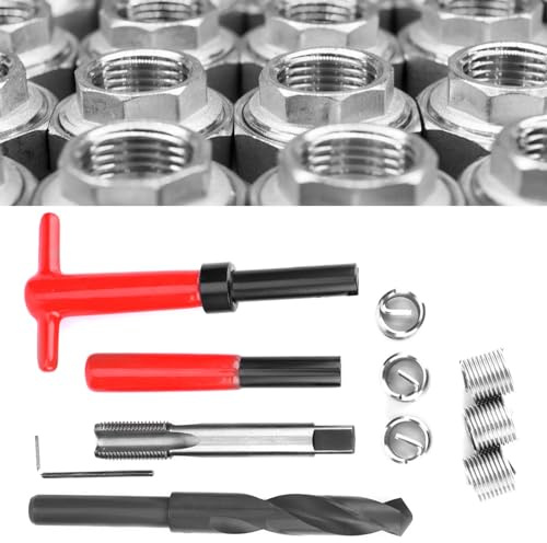 SustVita Inserts filetés M16X1.5, kit de réparation de Filetage 11pcs avec clé à Robinet en Acier Inoxydable et Outil de Forage torsadé pour la Lecture