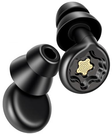 ALIIP Ear Plugs for Sleeping, Noise Cancelling & Reusable with Portable Case, Silicone Noise Cancelling Ear Plugs, Soft Comfort Fit for Side Sleepers, Snoring, Travel and Focus, Black