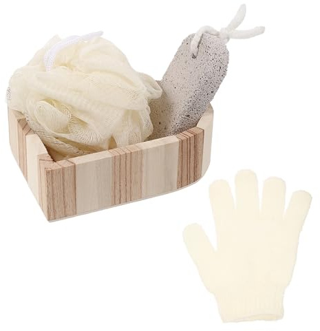 VICASKY Hautpflege mit Fußdatei und Körperpeeling 3 Stück Bad und Fußreinigungsset Nylon und Pp Komfortabel zu Halten für Bad und Schlafsaal