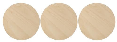 Mipcase 3 Pcs Round Wooden Boards for Painting, 12cm X 3mm Unfinished DIY Wood Slices, Natural Wood Chips for ’s Crafts and Hand-Made Projects