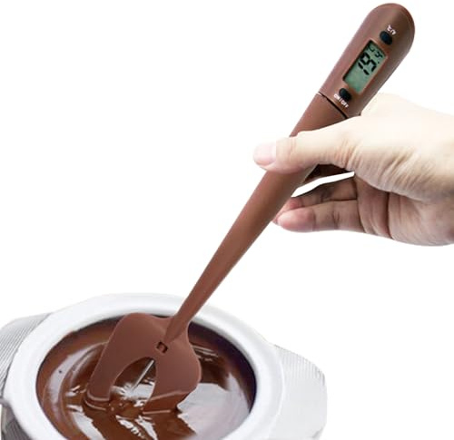 Termometro da cucina digitale - Include spatola, teglia in silicone e teglia per arrosti, strumento di misurazione versatile per cioccolato, sciroppo, dessert, prodotti da forno, liquidi caldi | cottu