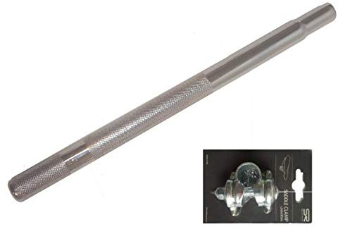 Dynamic24 Lange Stahl Sattelstütze Silber 400mm 40cm Sattelstange Verschiedene Durchmesser