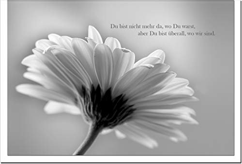 metALUm Trauerkarte ERINNERUNG | Gerbera 3300010