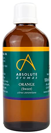 Absolute Aromas Orange, Sweet Essential Oil 100ml - Pure, Natural, Undiluted, Cruelty Free and Vegan – for Aromatherapy, Diffusers, Oil Burners, Candle Making and DIY Beauty Recipes