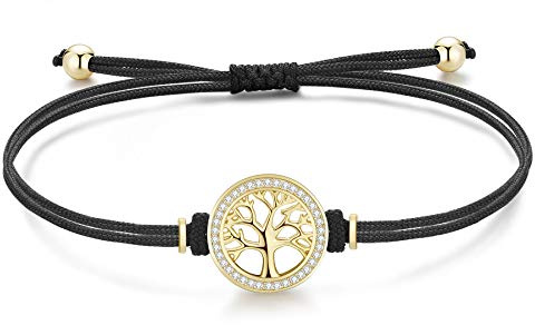 Jrêveinfini Lebensbaum Armband Silber 925 Damen Mädchen, Personalisierte Geschenke für Frauen Mama Mädchen mit Geschenkbox, Verstellbar 14+9 cm