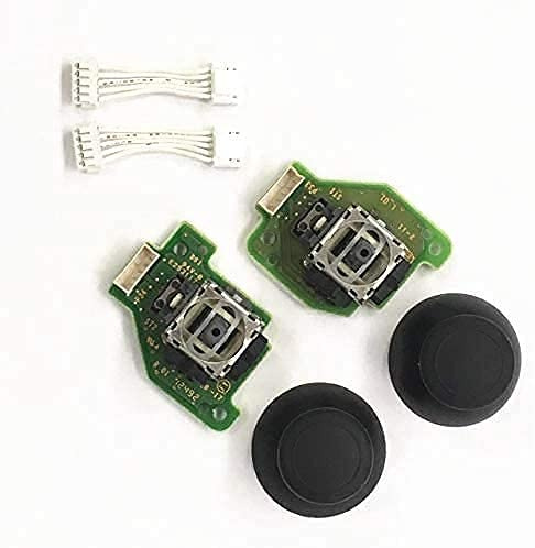 GGZone Joystick analogique gauche et droite avec carte PCB + capuchons 3D + câbles de connexion pour manette Wii U