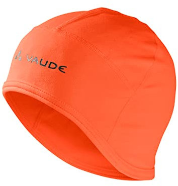 VAUDE Helm Unterziehmütze Bike Warm Cap in Orange – Fahrrad Mütze für kalte Tage, Winddichte Helm-Unterziehmütze für Rennrad, MTB und Radtouren, Helm Mütze mit weicher Fleece-Innenseite