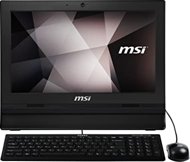 MSI Pro 16T 10M-079XEU, Ordenador All In One 16” HD, Intel Celeron 5205U, 4GB DDR4, 256G M.2 PCIe SSD, sin Sistema operativo, Color Negro
