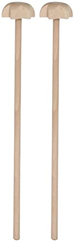 teemando® 2 X Quirl aus Buchenholz, 25 X 4 cm