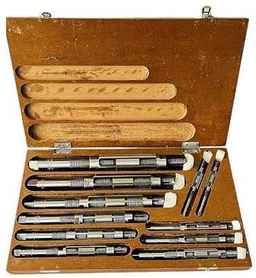 Rahish Tools Alésoir manuel réglable H4 à H14 Tailles – 15/32 à 1-1/2 Outil d'alésage pour une finition précise des trous avec 6 lames en acier au carbone – Outils à main pour métal et bois – 11,90