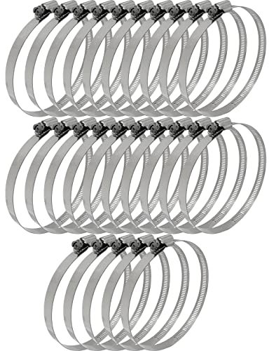 Lumonic 25x 105-127mm Schlauchschelle Edelstahl V4A 304 I einstellbare Schlauchschellen zum Schrauben I für Rohre Schläuche Waschmaschine KFZ Auto Haus Garten