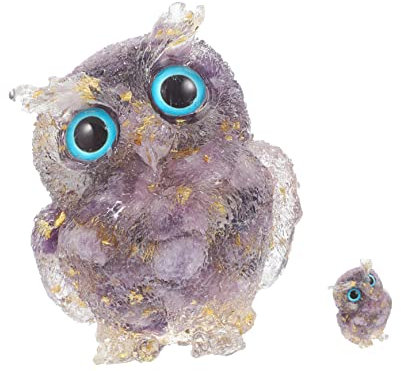 BESPORTBLE Eulenfigur Aus Kunstharz Für Wohnzimmer-Dekoration Kleine Tierfigur Als Tischornament Stabil Und Filigran Verarbeitet
