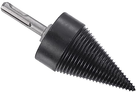 PATIKIL 50mm Firewood Log Splitter Drill Bit, Removable Drill Bits Electric Drills Screw Cone Driver with Round Shaft for Home and Outdoor