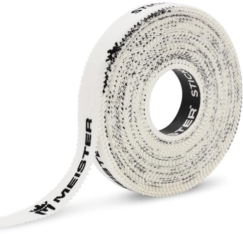 Meister StickElite Bande athlétique professionnelle poreuse pour doigts et orteils - 15 yd x 1/2 - Blanc - 2 rouleaux