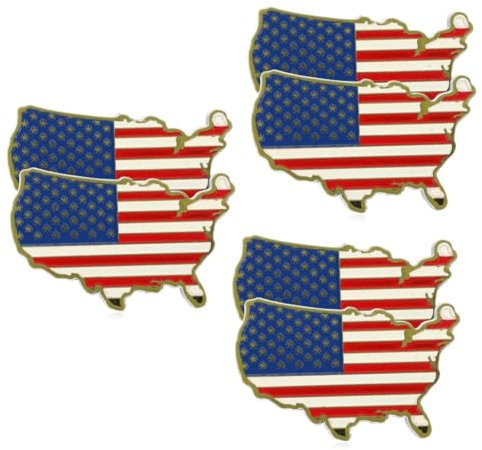 Supvox 6stücke Flaggenkarte Kühlschrankmagnet Aufkleber Metallische Kühlschrankdekoration Kreative Amerikanische Landkarte Magnetische Kühlschrankmagnete Für Patriotische Deko