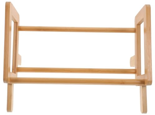 SEWOART Bücherregal Schallplattenhalter Aus Buchständer Aus Cd-Regal Aus Holz Schreibtisch-aufbewahrungsorganisator Magazinhalterung Lagerregale Bücherstand Bambus Wohnzimmer Regal Student