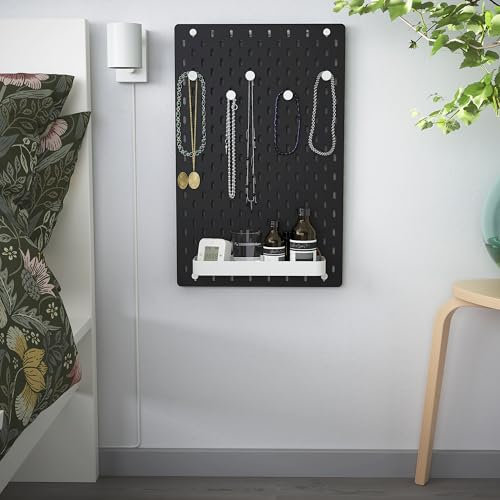 SKÅDIS - Combinación de tablero perforado, 36 x 56 cm, negro