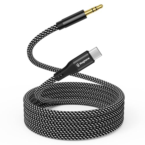 Câble USB C auxiliaire magnétique, bobine de 3,3 pieds câble USB C vers prise audio auxiliaire de 3,5 mm, adaptateur mâle pour casque auxiliaire de type C pour Phone 15