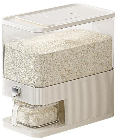 Setauoo Rice Container, Grain Dispenser For Rice Storage, Cereal Grain Flour Containers, Storage With Measuring Cup Sealed Moisture Proof Rice Bucket, Kitchen Rice Holder For Kitchen Pantry, M