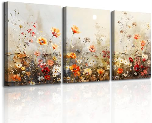 MHARTK66 ästhetische Bilder Wohnzimmer Blumen Landschaft Gemälde 50x70 cm | hd-druck mit klaren details, leichtes aufhängen, schnelle montage, flexibel einsetzbar und ideal als passende geschenkidee